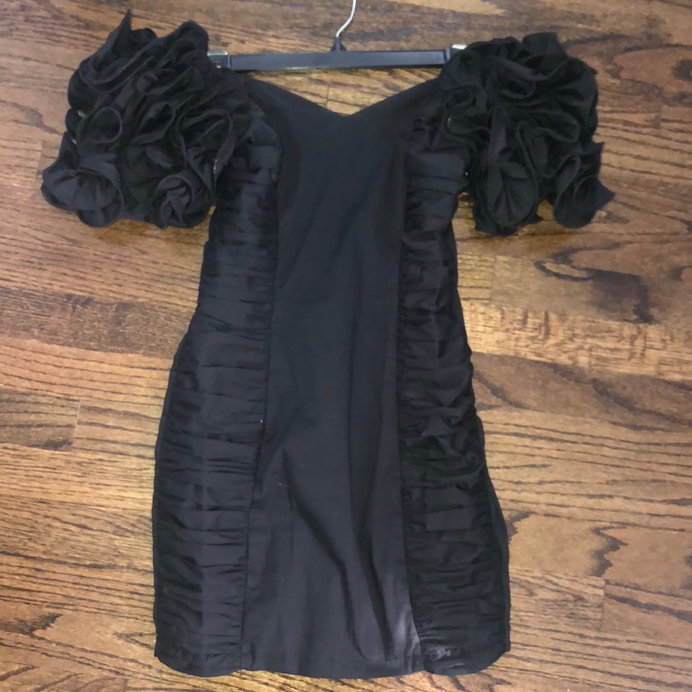 Black off shoulder dress